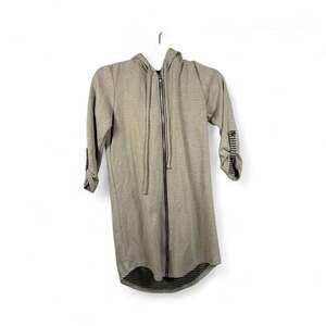 Blue Caribbean Women's Grey Hooded Beachwear Midi Dress Size Small